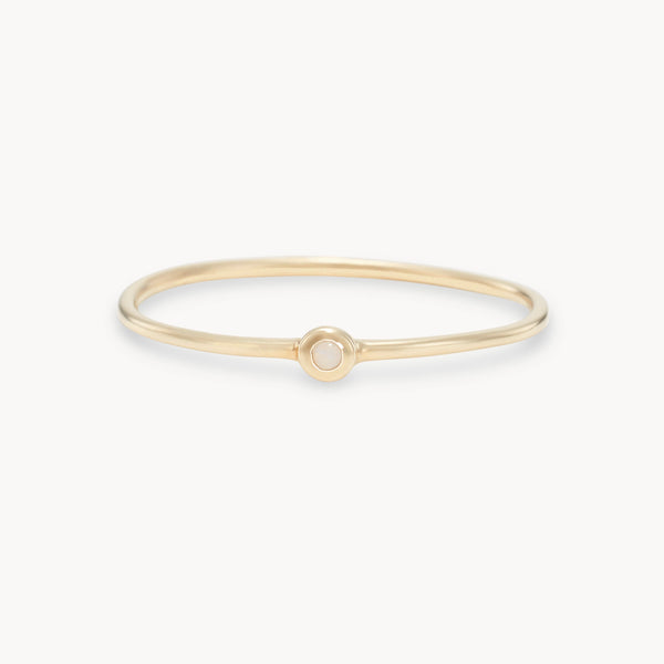 family october birthstone stacking ring in 10k solid gold