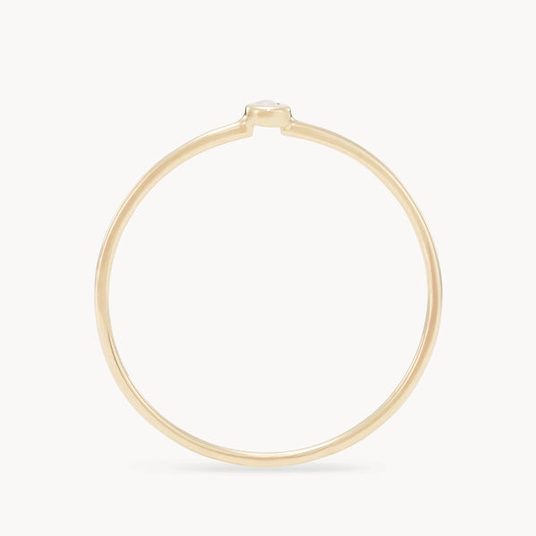 family october birthstone stacking ring in 10k solid gold