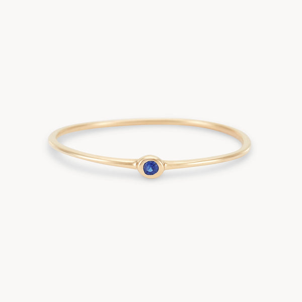 family september birthstone stacking ring in 10k solid gold
