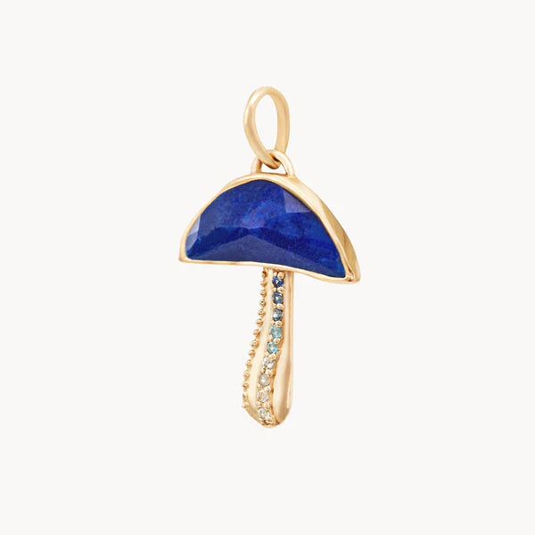 night gazer mushroom charm in 10k yellow gold