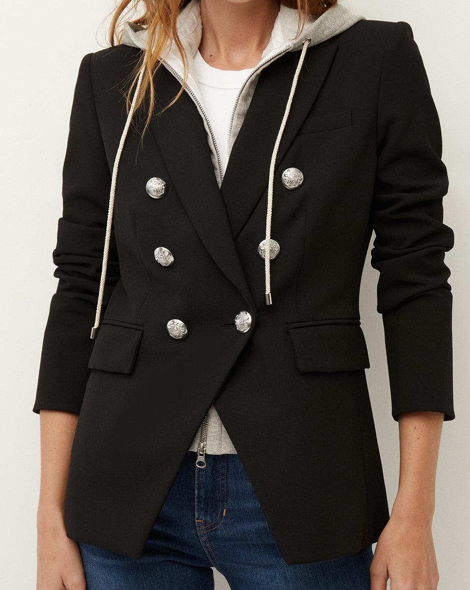 Miller Dickey Jacket in Black Silver Buttons