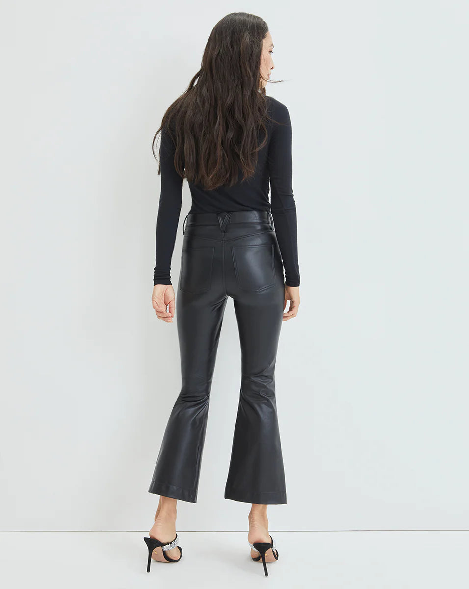 Theresa Ruched Turtleneck in Black