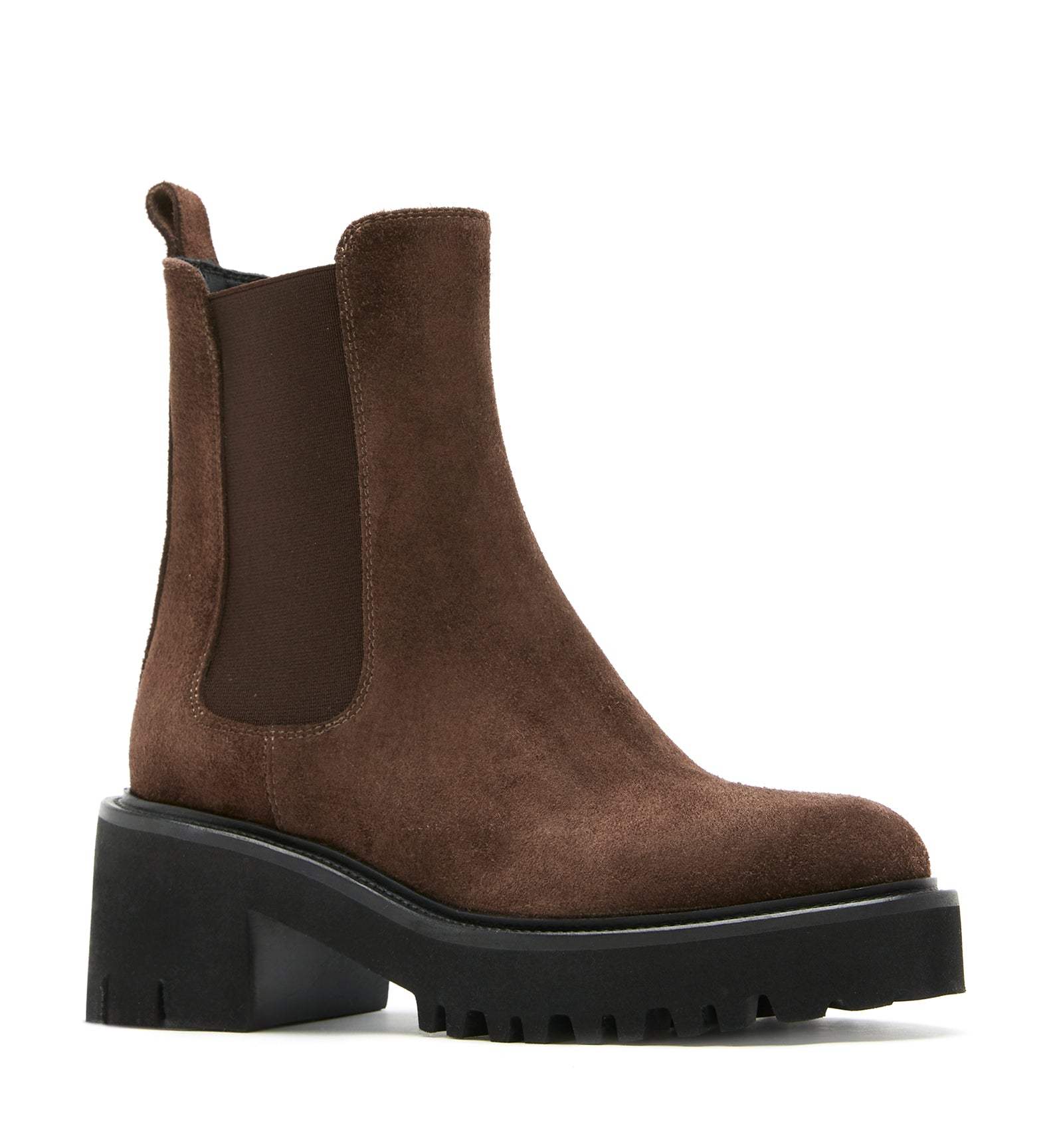 Kiss Suede Bootie in Brunette