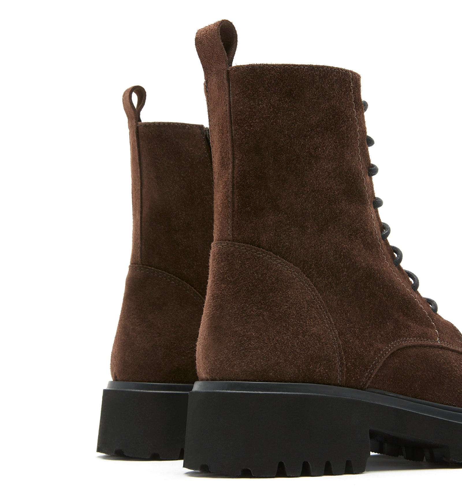 Knowledge Suede Lace Up Boot in Brunette