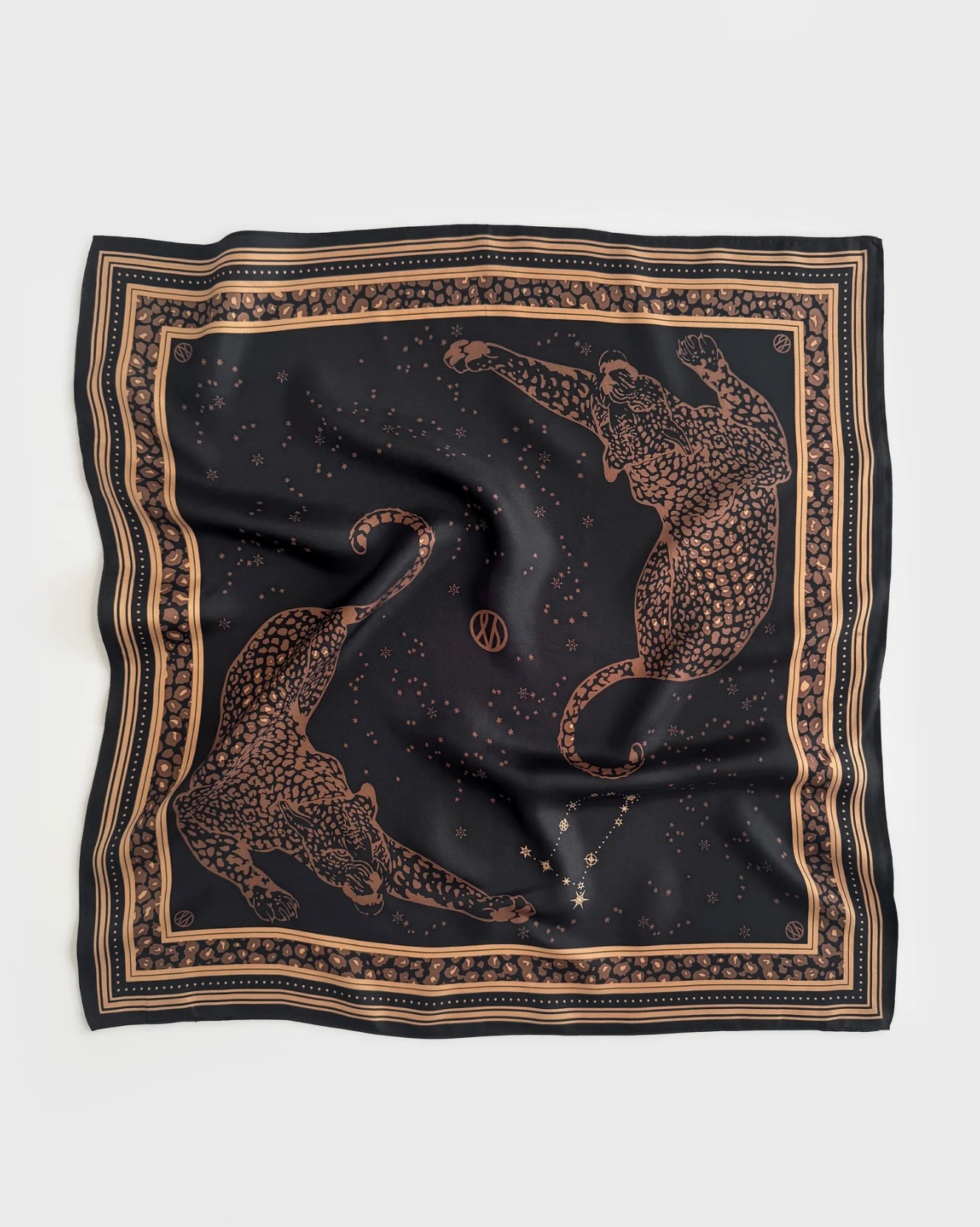 GEMINI SCARF | BLACK & MOCHA MOUSSE | 65 CM