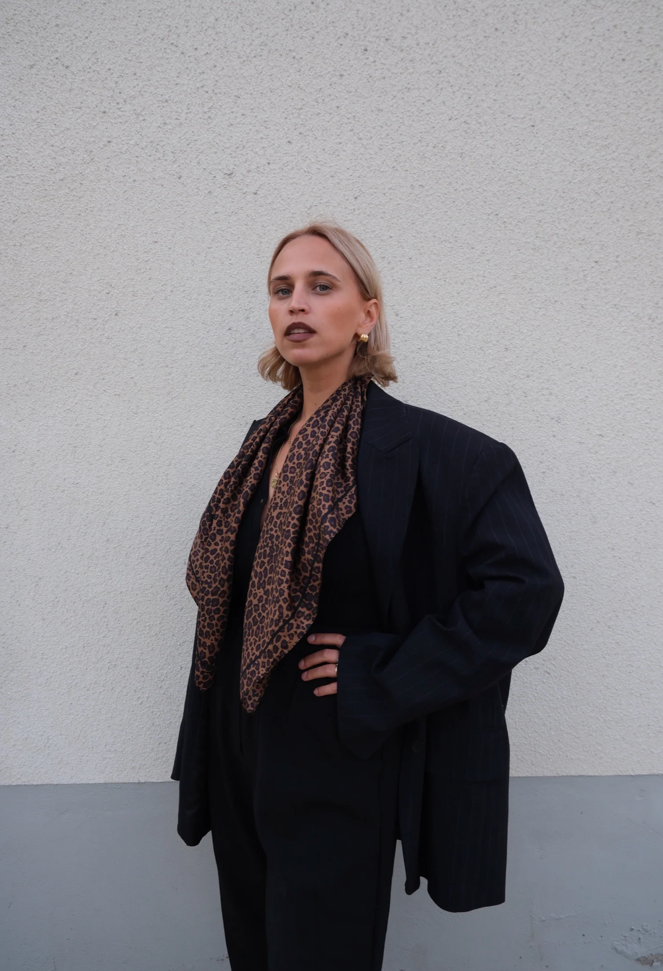 LEO SCARF | BROWN | 80 CM