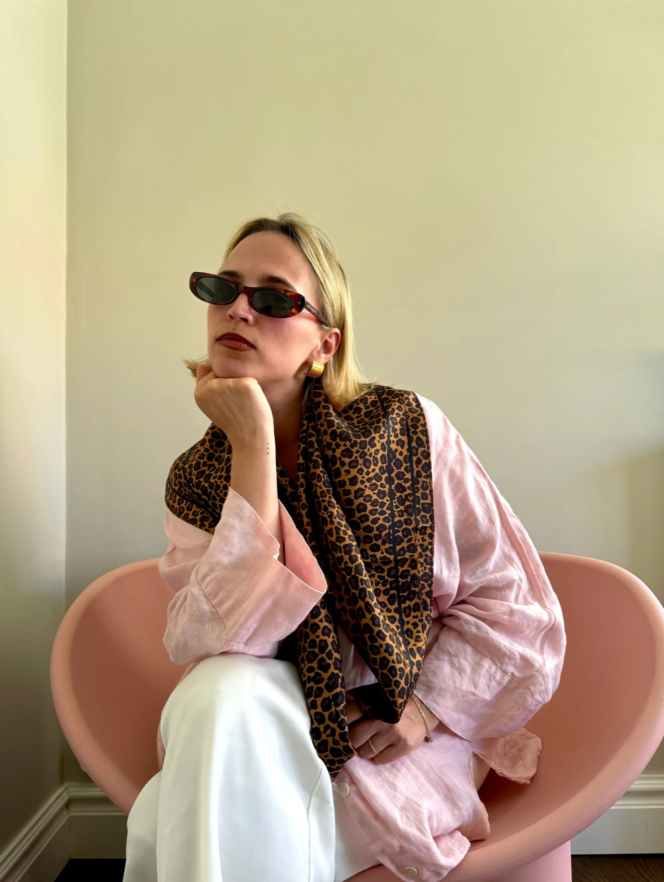 LEO SCARF | BROWN | 80 CM