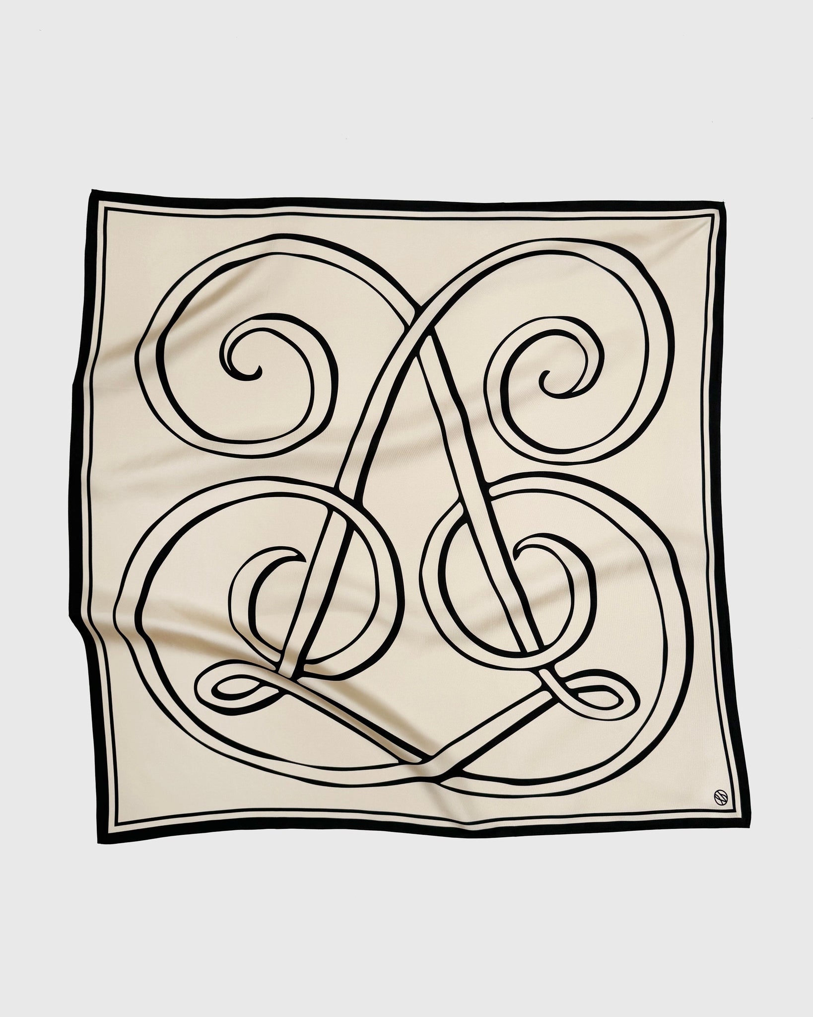 MONOGRAM SCARF | SAND | 80 CM