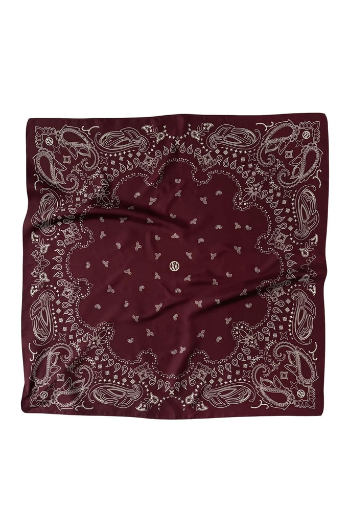 PAISLEY SCARF | WINE RED | 65 CM