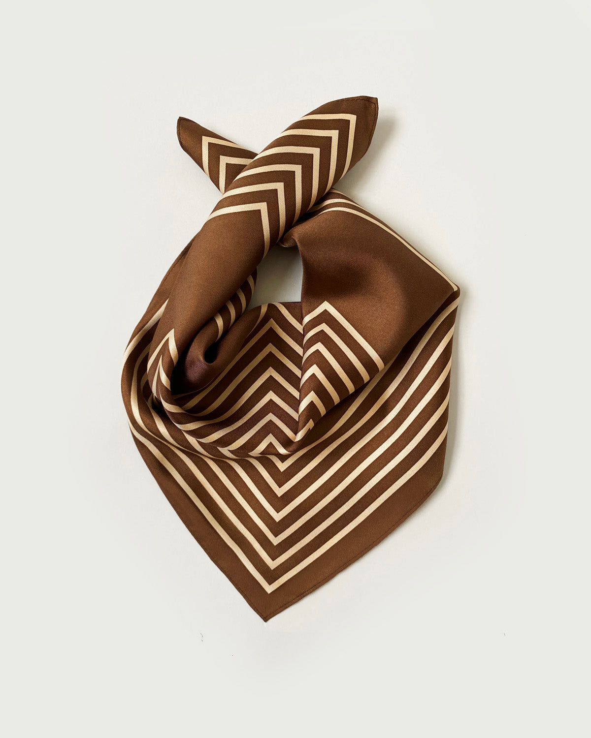 STRIPED SCARF | CHOCOLATE | 50 CM