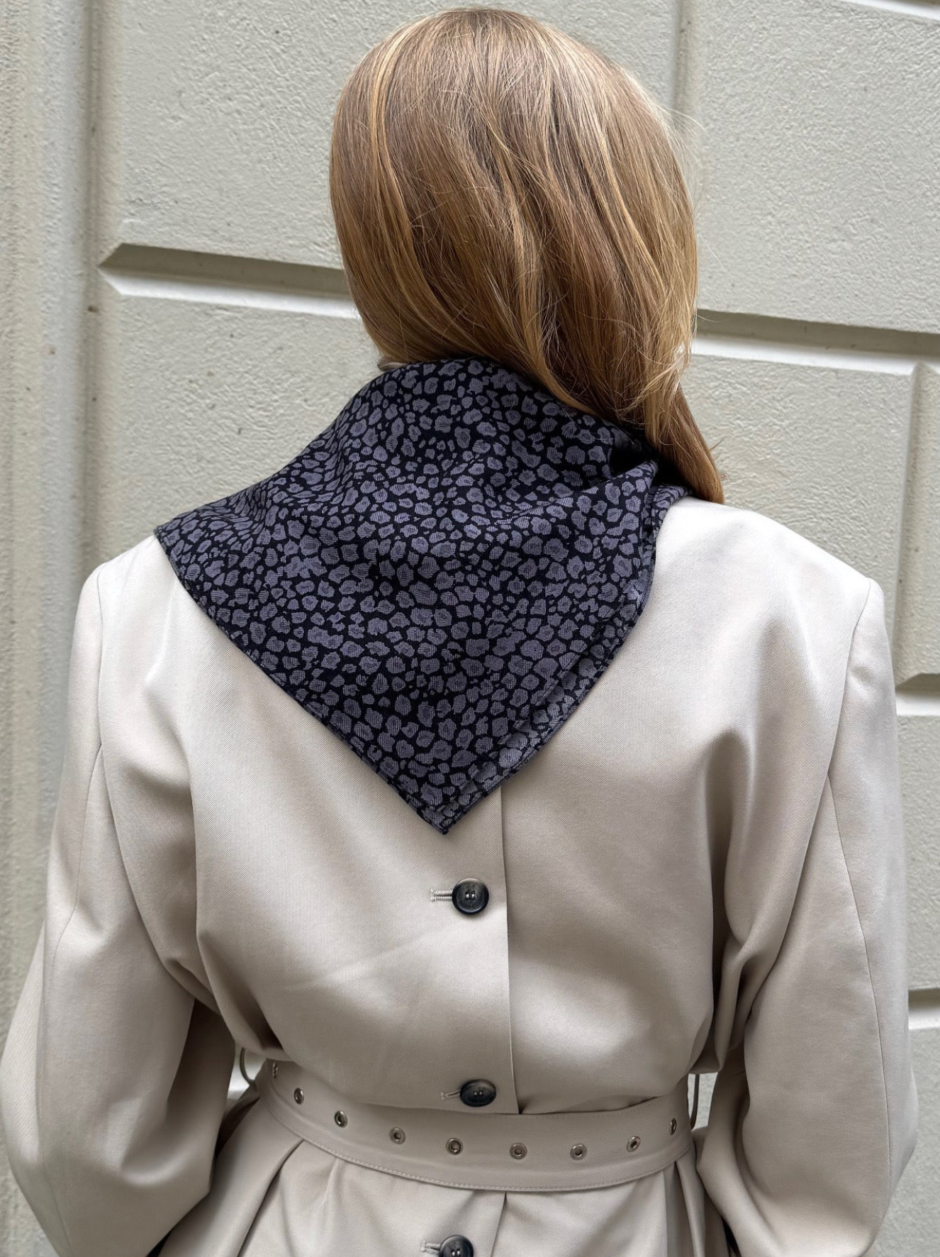 WOOL SCARF | BLACK & GREY | 65 CM