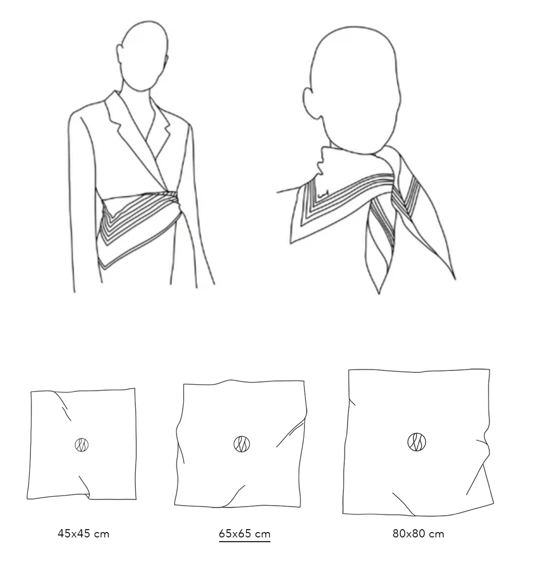 WOOL SCARF | BLACK & GREY | 65 CM