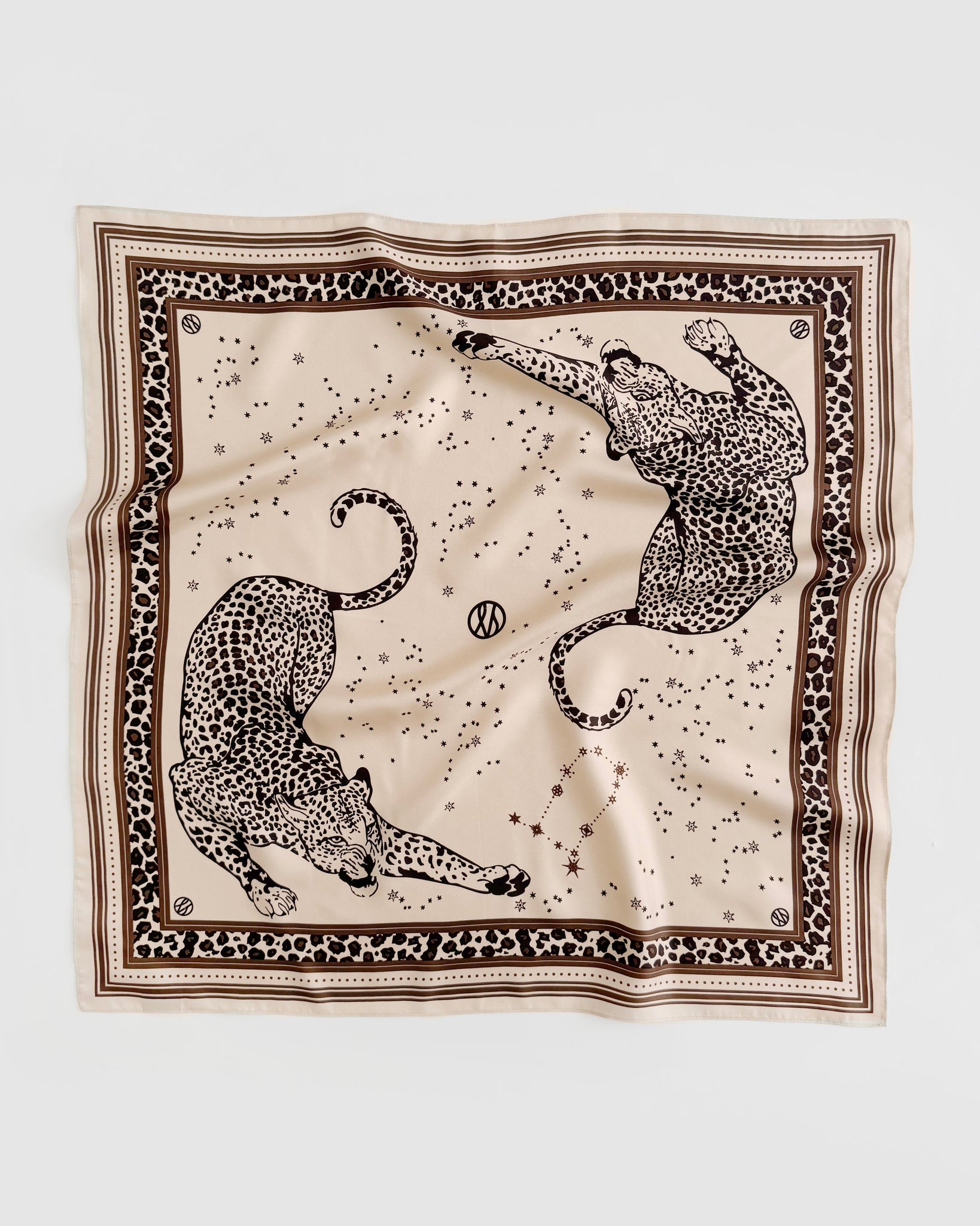 ZODIAC SCARF | GEMINI | SAND & MOCHA MOUSSE | 65CM