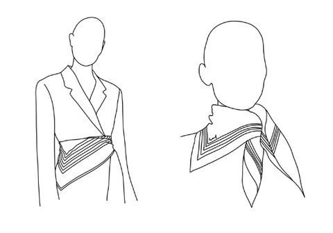 ZODIAC SCARF | GEMINI | SAND & MOCHA MOUSSE | 65CM