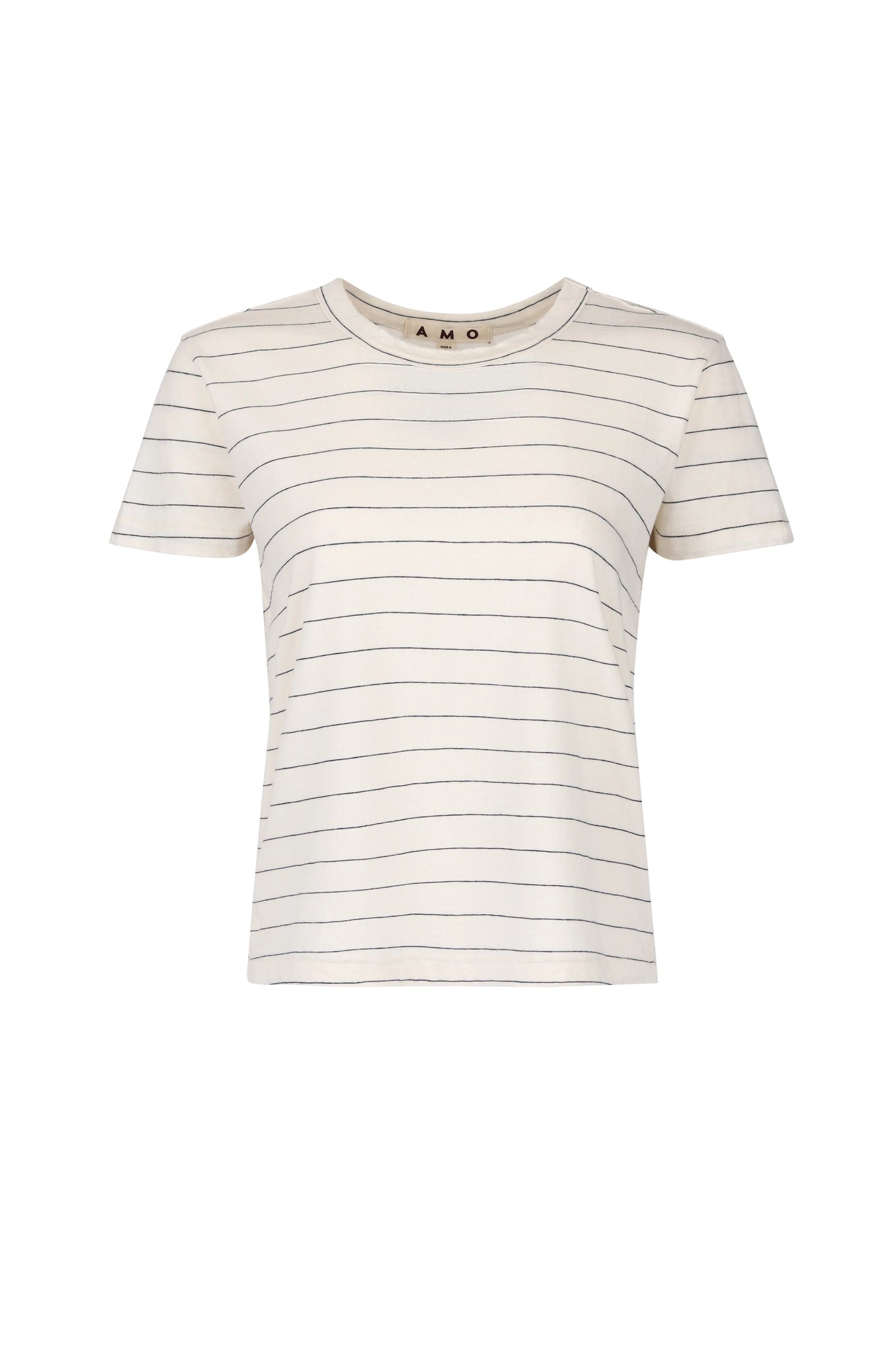 Lovey Tee in Bone/Grey Stripe