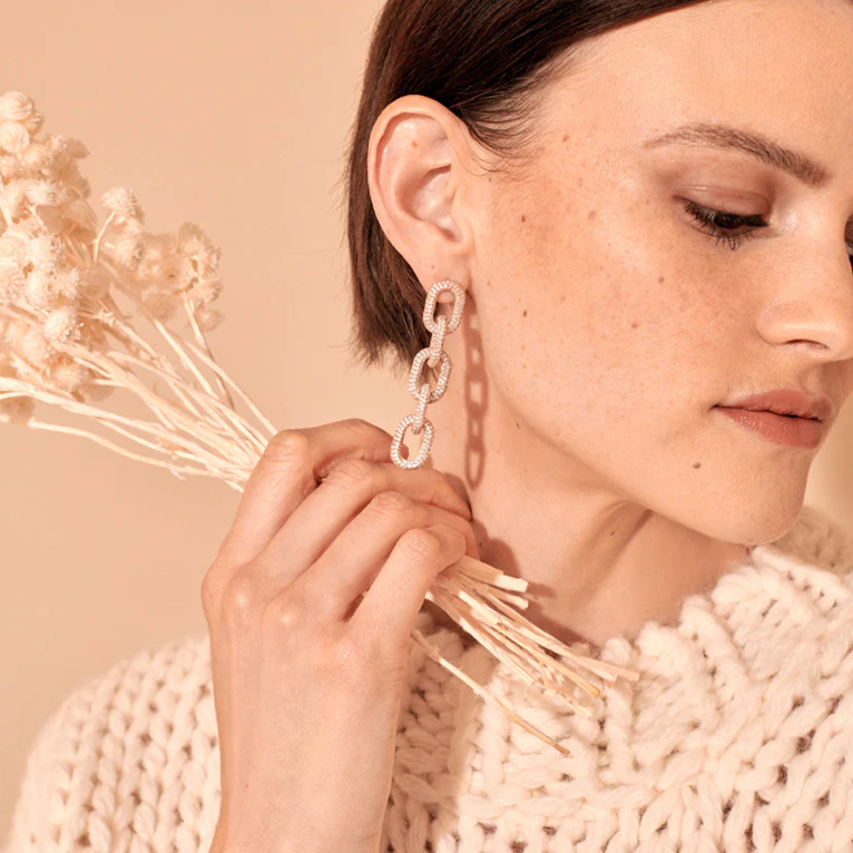 Link Earrings in Multi