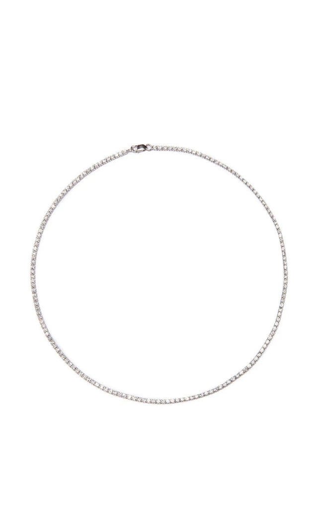 Tish Tennis Necklace in Silver