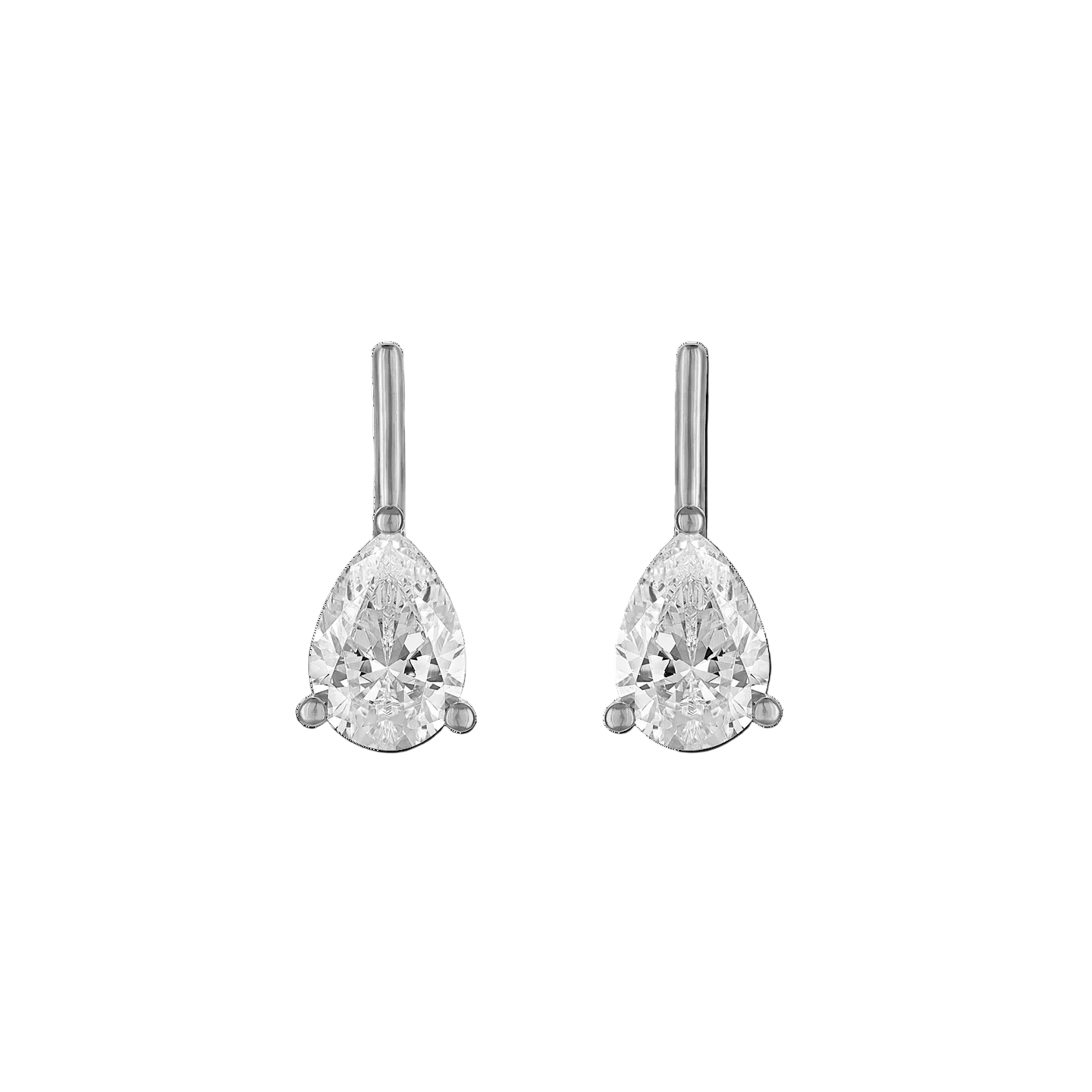 Linea Pear Stud in Sterling Silver | Small