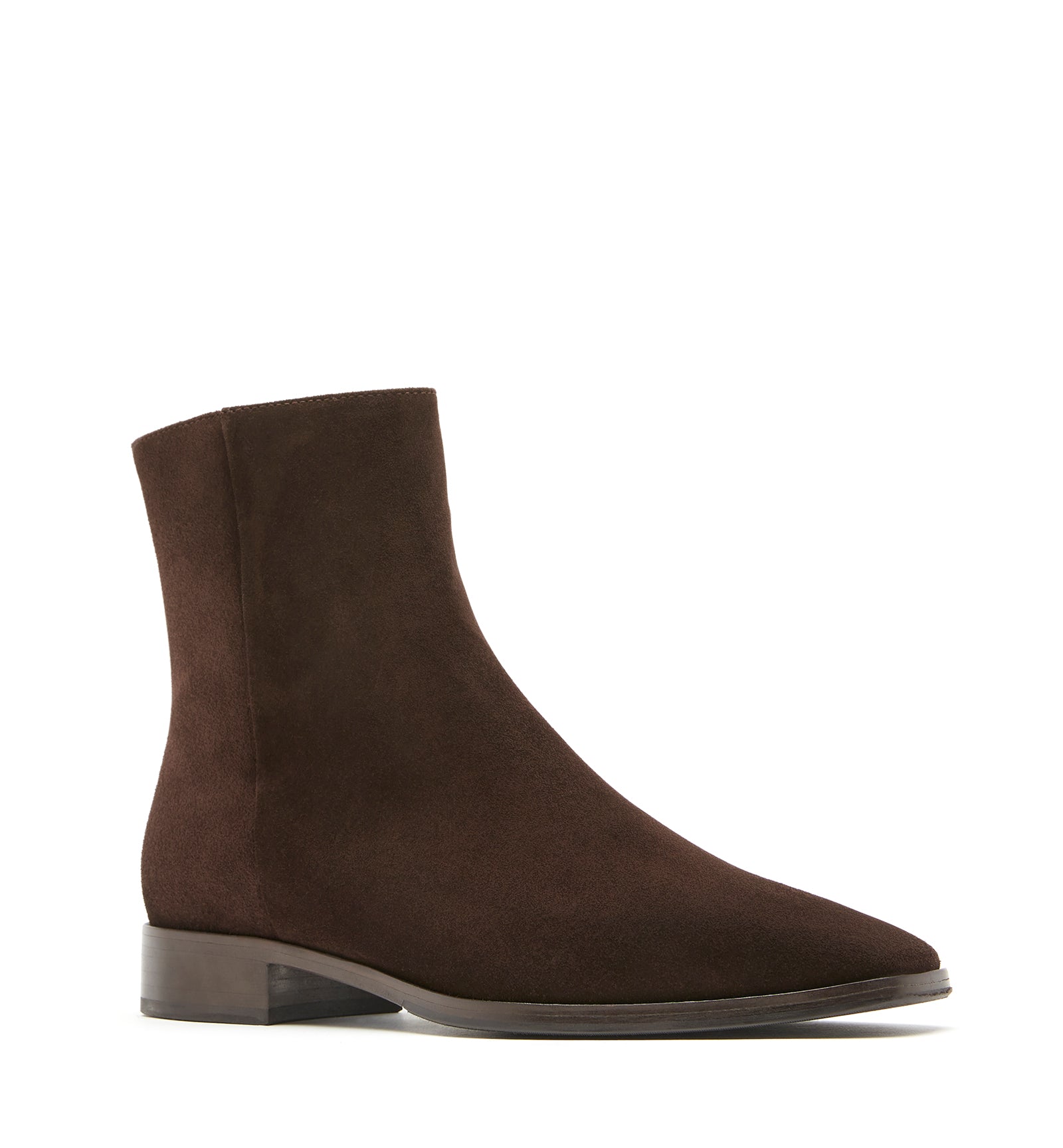 Tundra Suede Bootie in Brunette