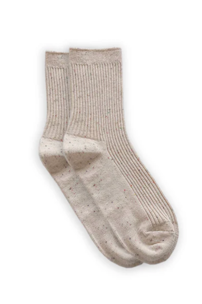 Confetti Socks in Biscuit