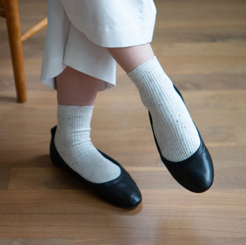 Confetti Socks in Biscuit