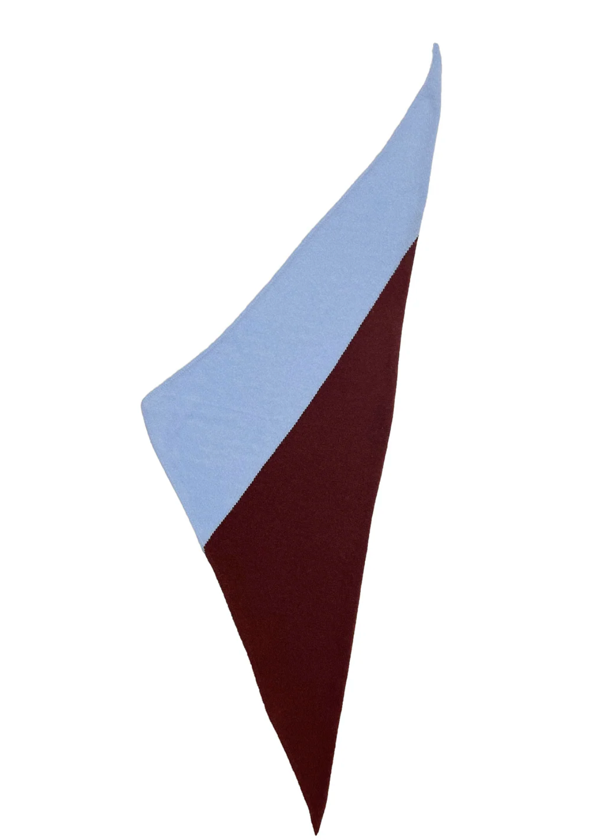 Cashmere Kerchief in Sky + Chocolate