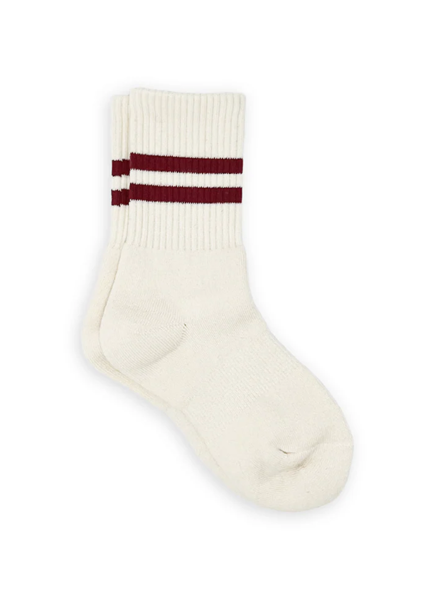 Gym Socks in Mulberry Stripe