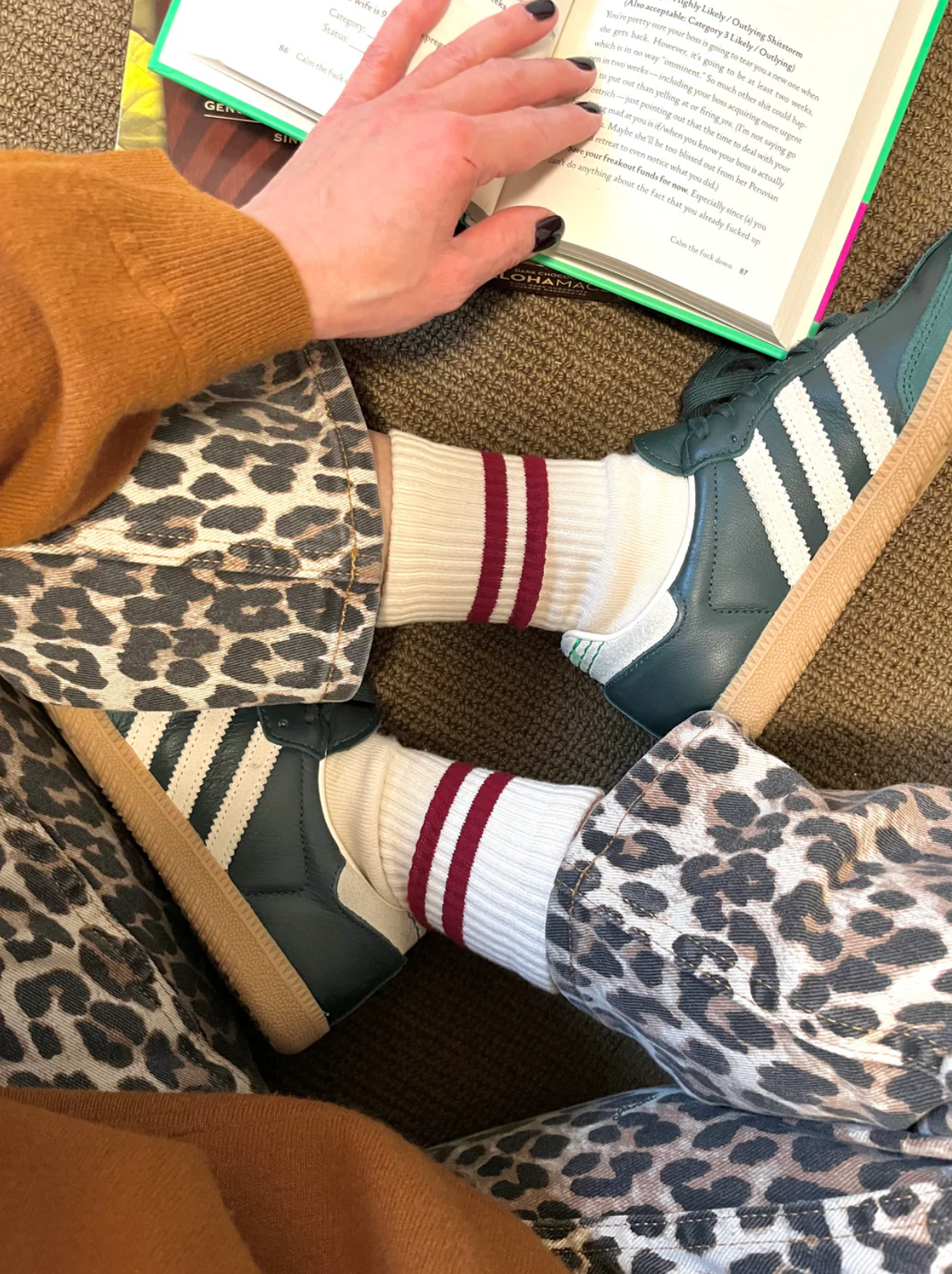 Gym Socks in Mulberry Stripe
