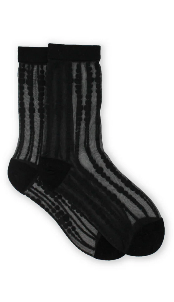 Sheer Bubbles Socks in Black