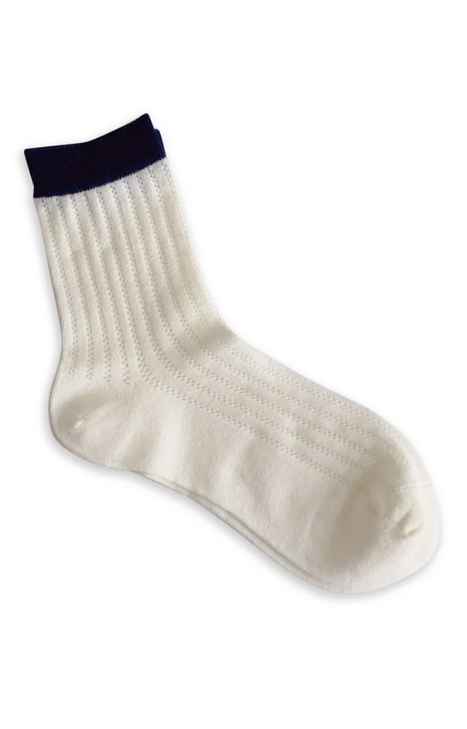 Sunday Socks in Navy Stripe