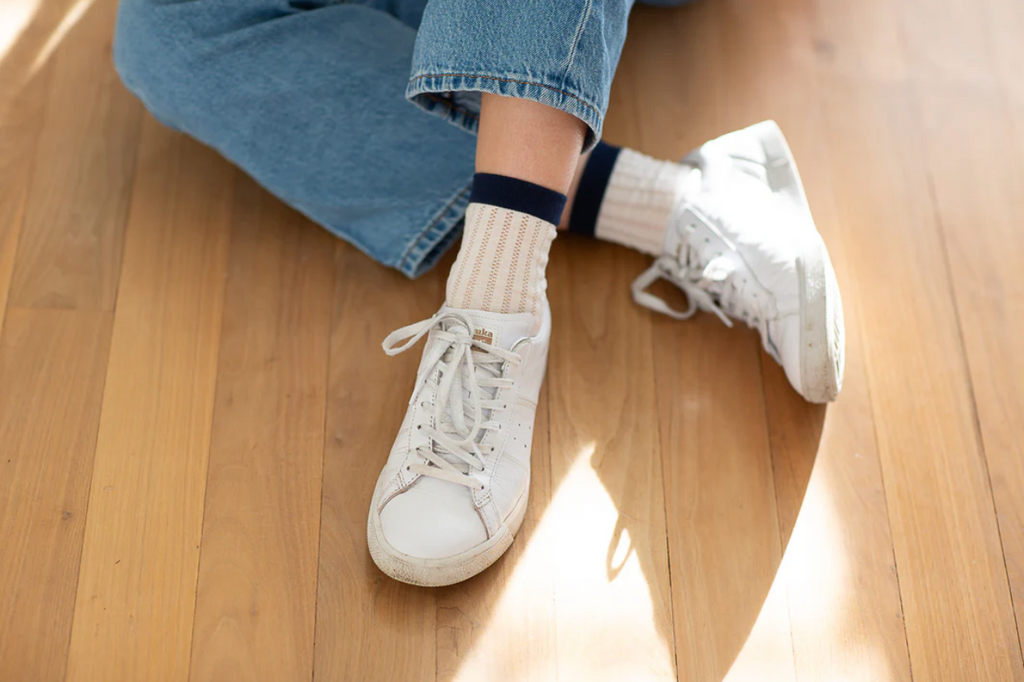 Sunday Socks in Navy Stripe