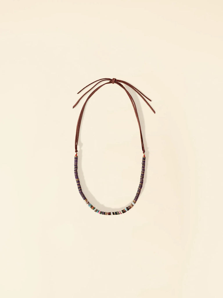 Solange Stone Necklace in Indigo Brown