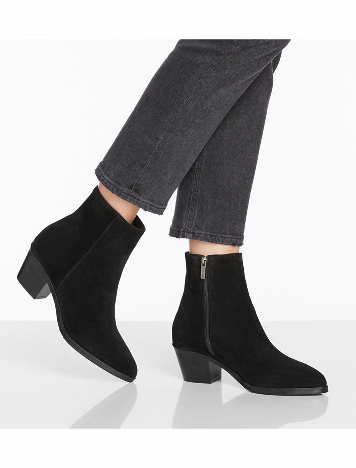 Paprika Black Suede Bootie