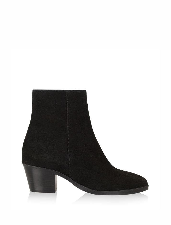 Paprika Black Suede Bootie
