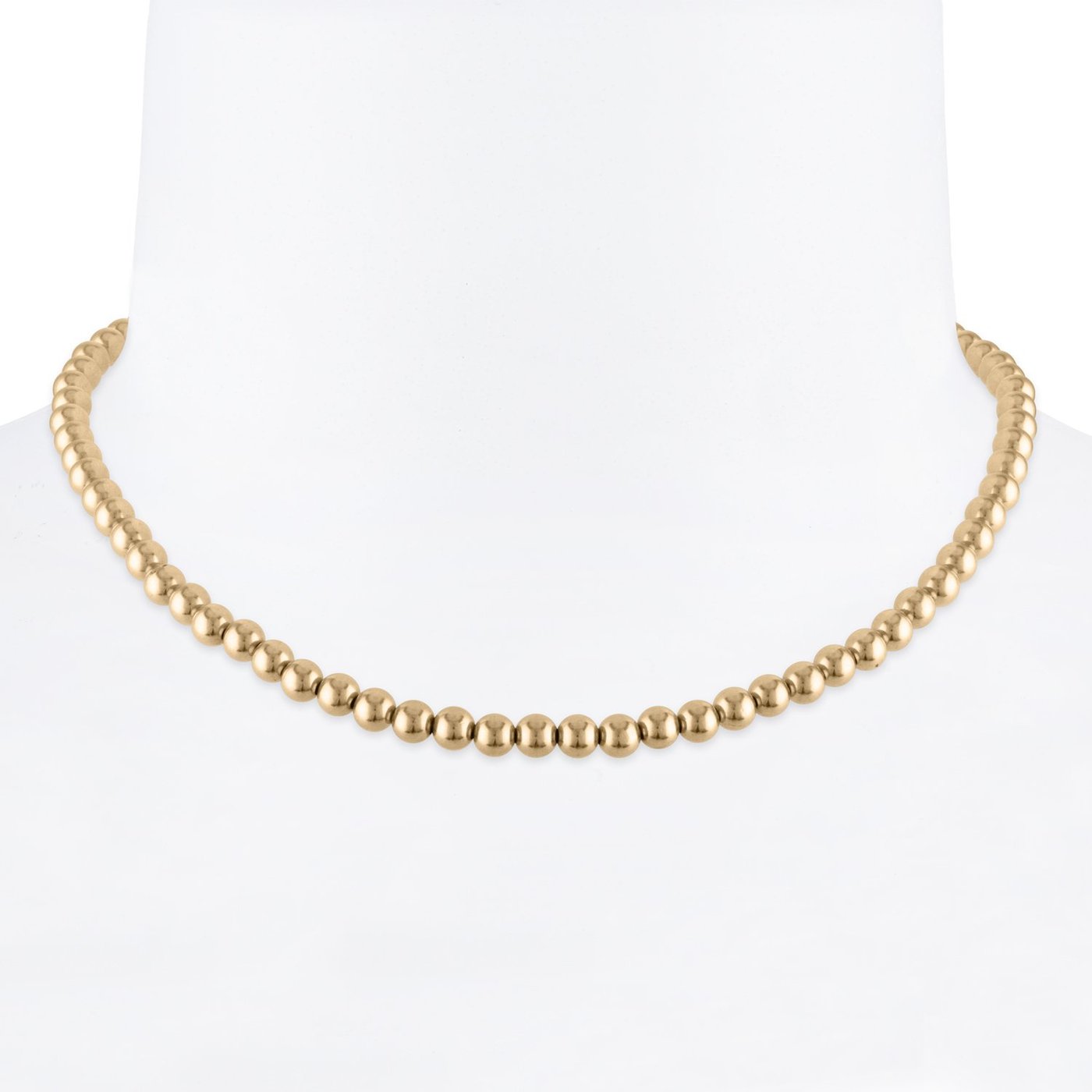 5MM Gold Ball Necklace in Gold - 15"