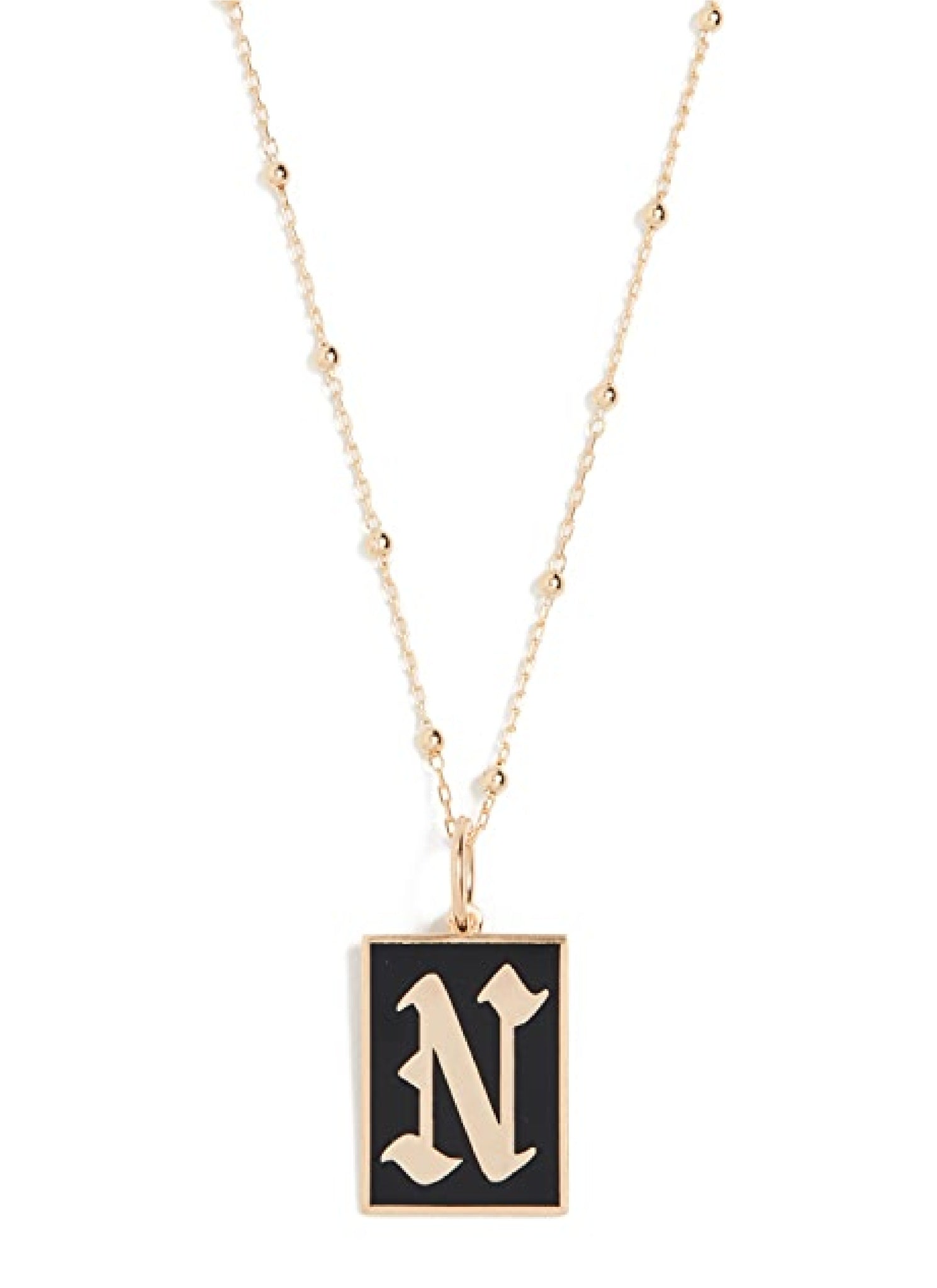 M shop monogram necklace