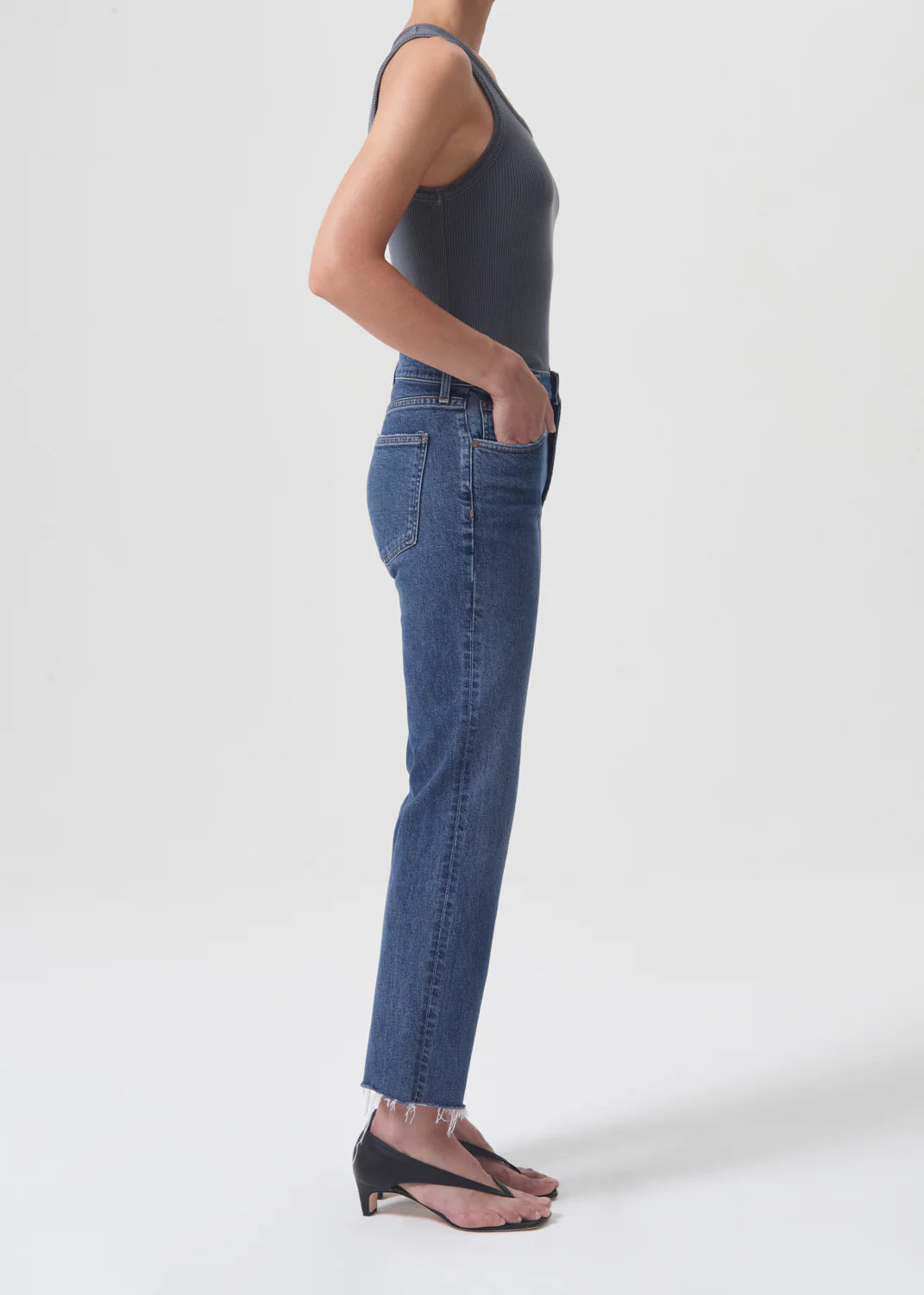 Kye Mid Rise Straight Crop (Stretch) in Mirage