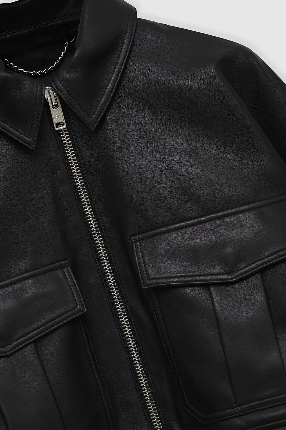 Christian Leather Jacket in Black