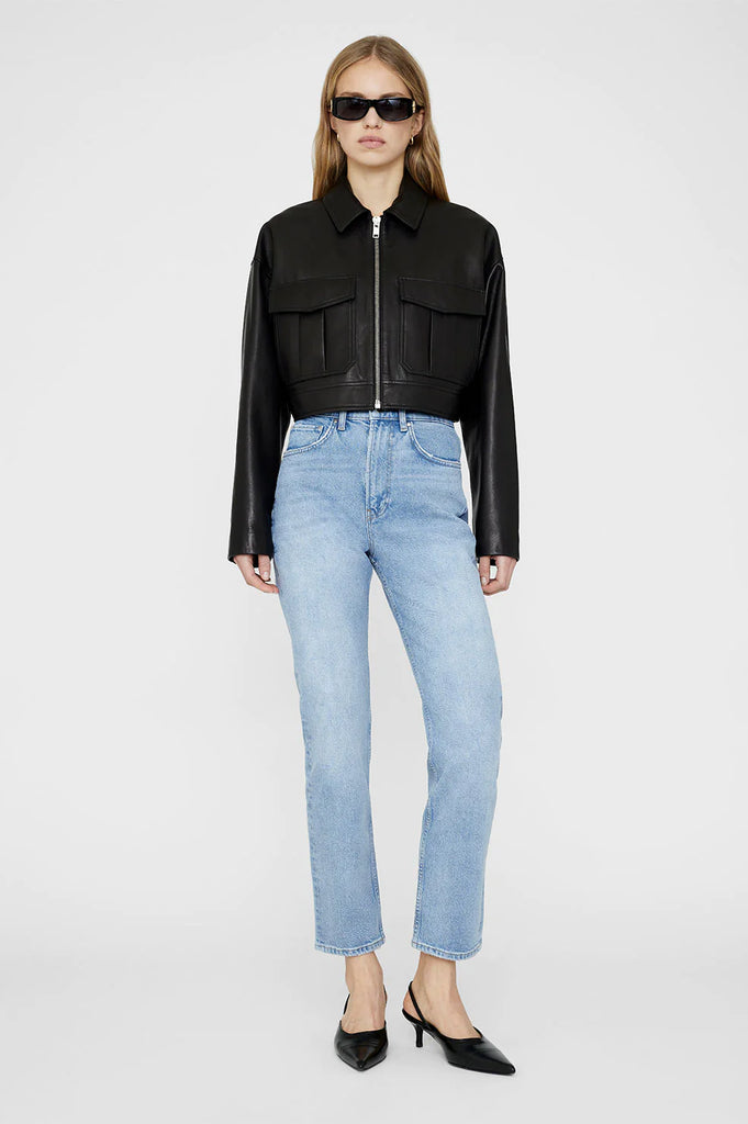 Christian Leather Jacket in Black