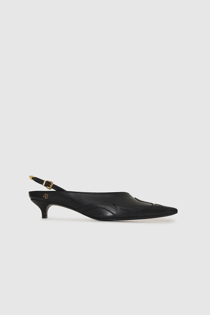 Rae Slingback Heels in Black