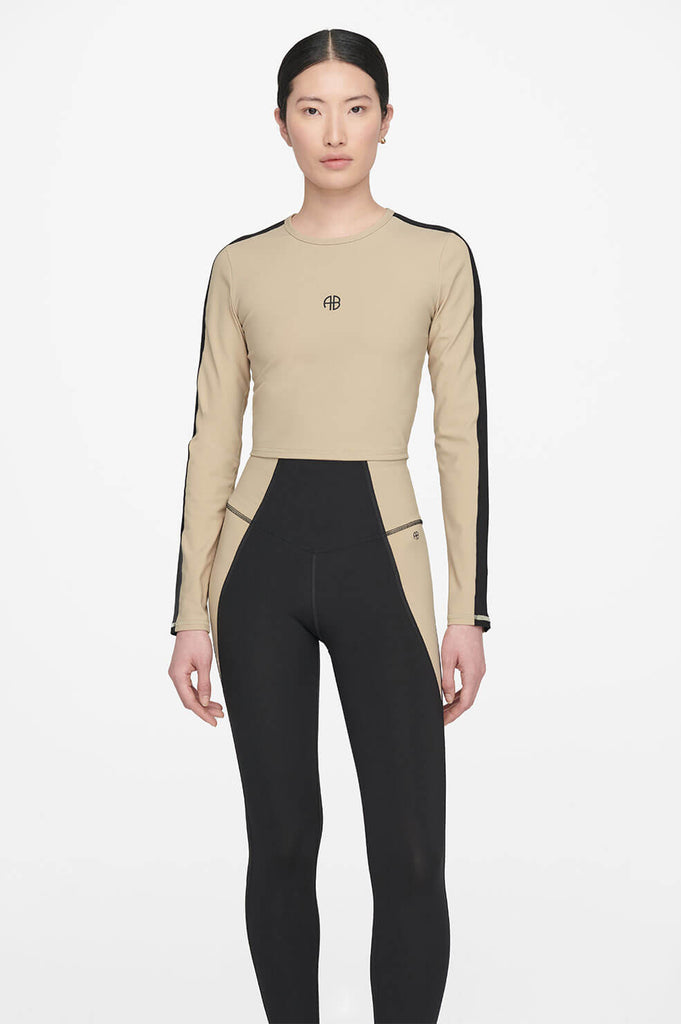 Roxie Top in Tan and Black