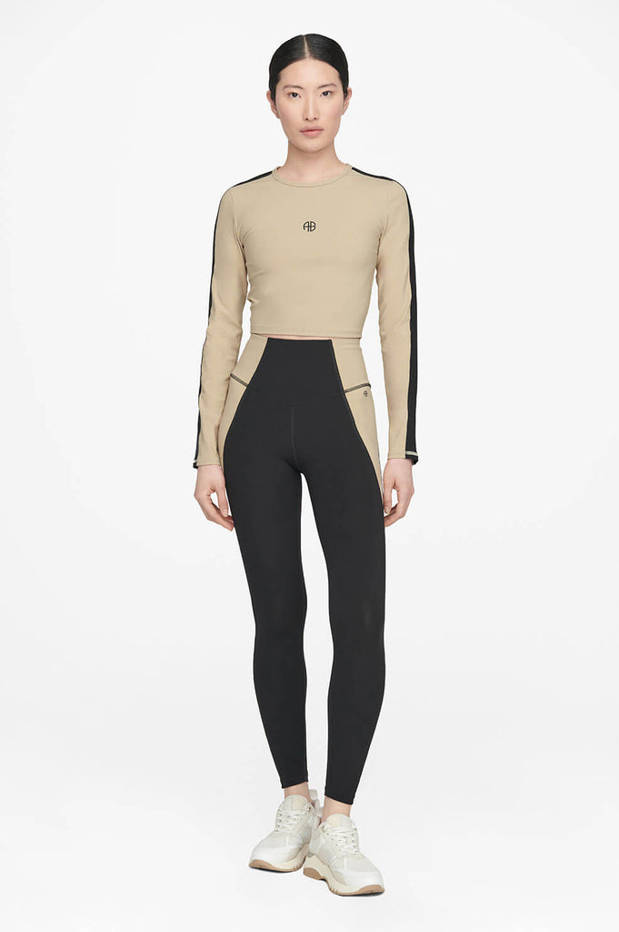 Roxie Top in Tan and Black