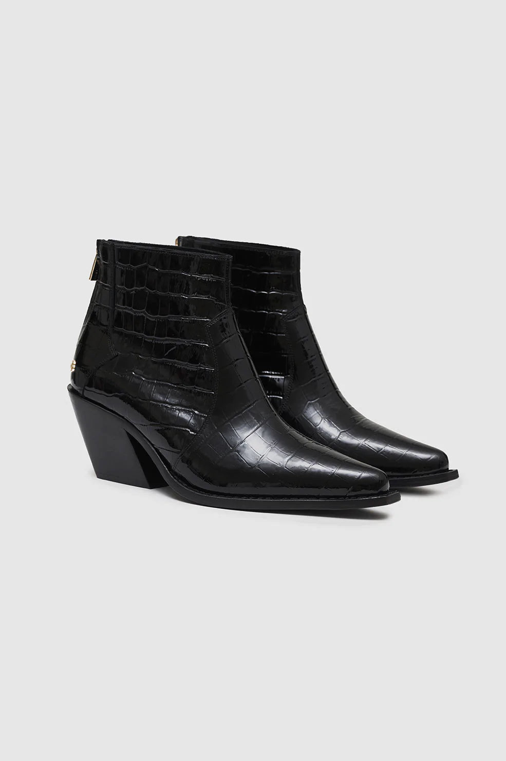 Tania Boots in Black Embossed