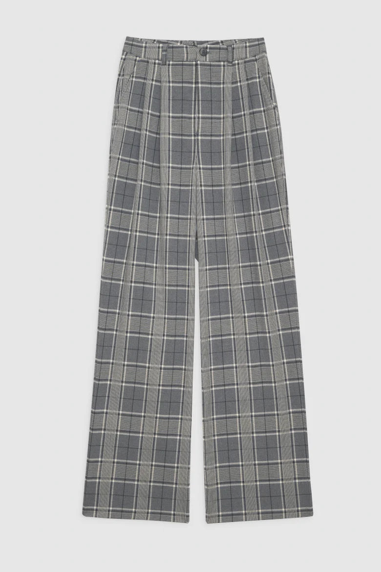 Carrie Pant in Grey Plaid