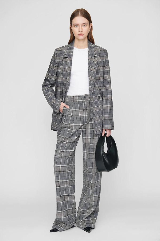 Madeleine Blazer in Grey Plaid