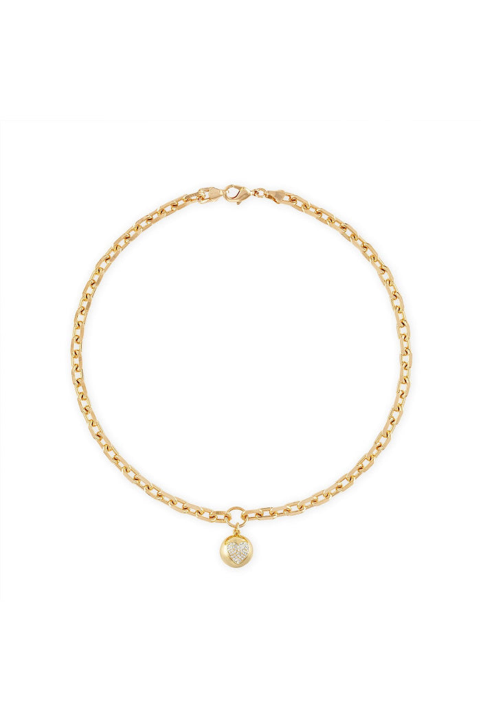 Heartbreaker Necklace in Gold - 18"