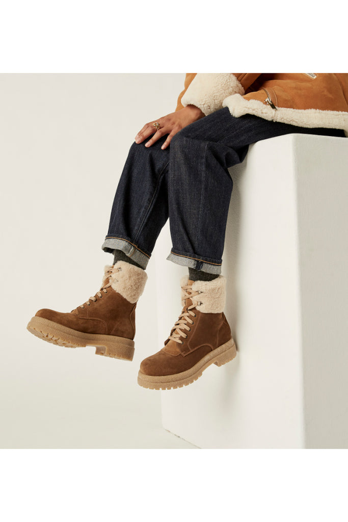 Victor Suede Boot in Walnut