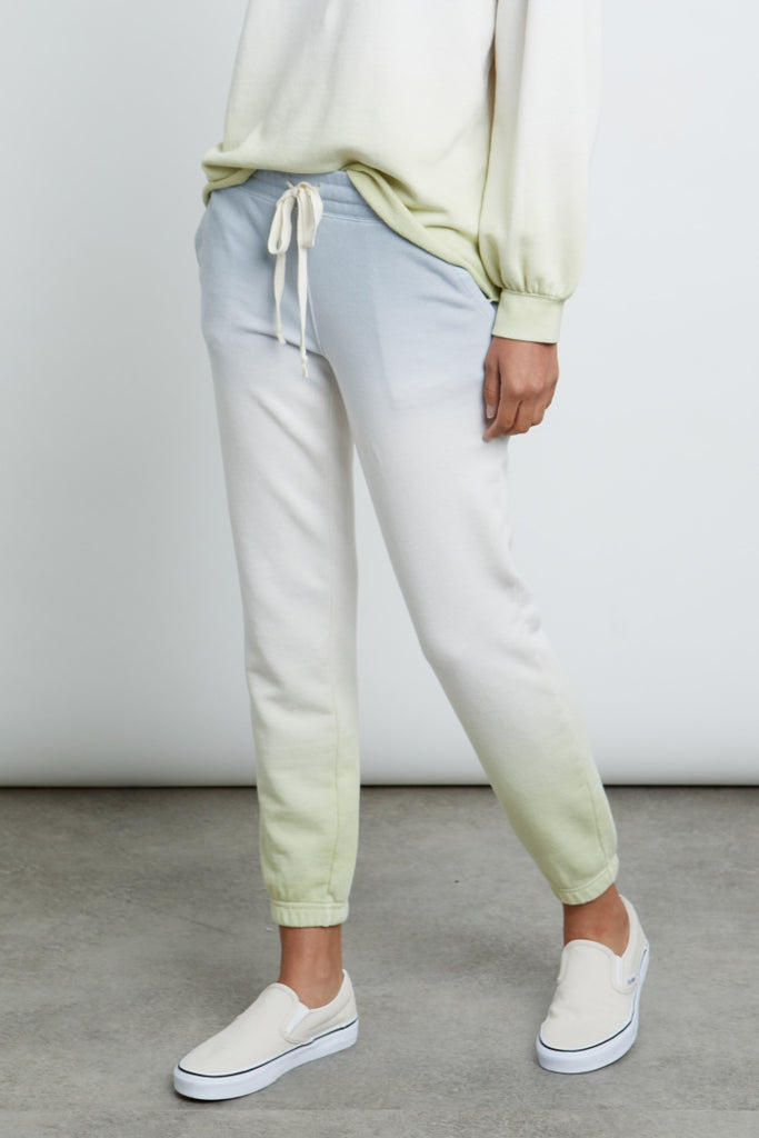Kingston Sweatpant in Blue Mint Dip Dye
