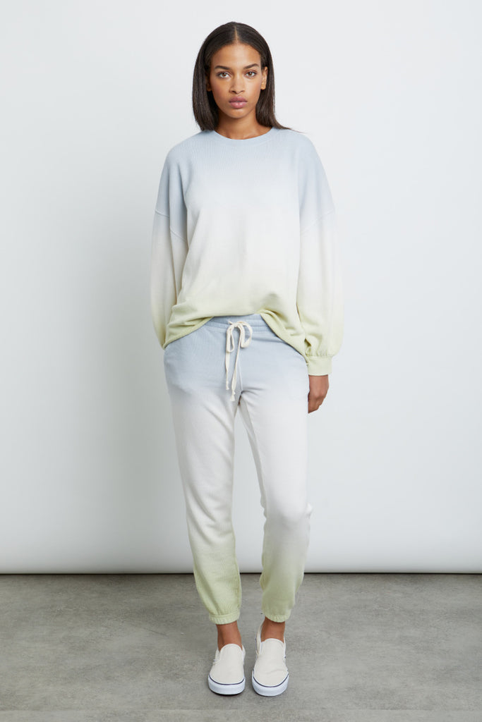 Kingston Sweatpant in Blue Mint Dip Dye
