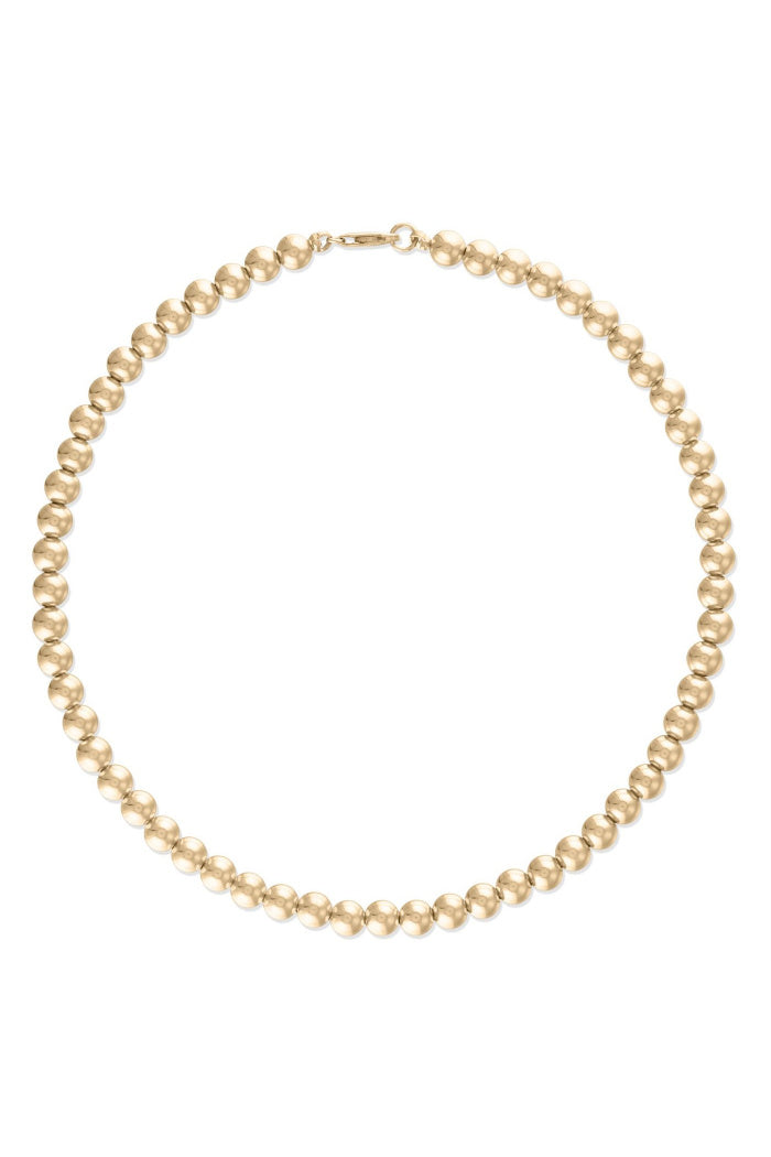 4MM Gold Ball Necklace - 15"